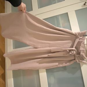 Beautiful Blush Paper Bag Waist Wide Leg Pants